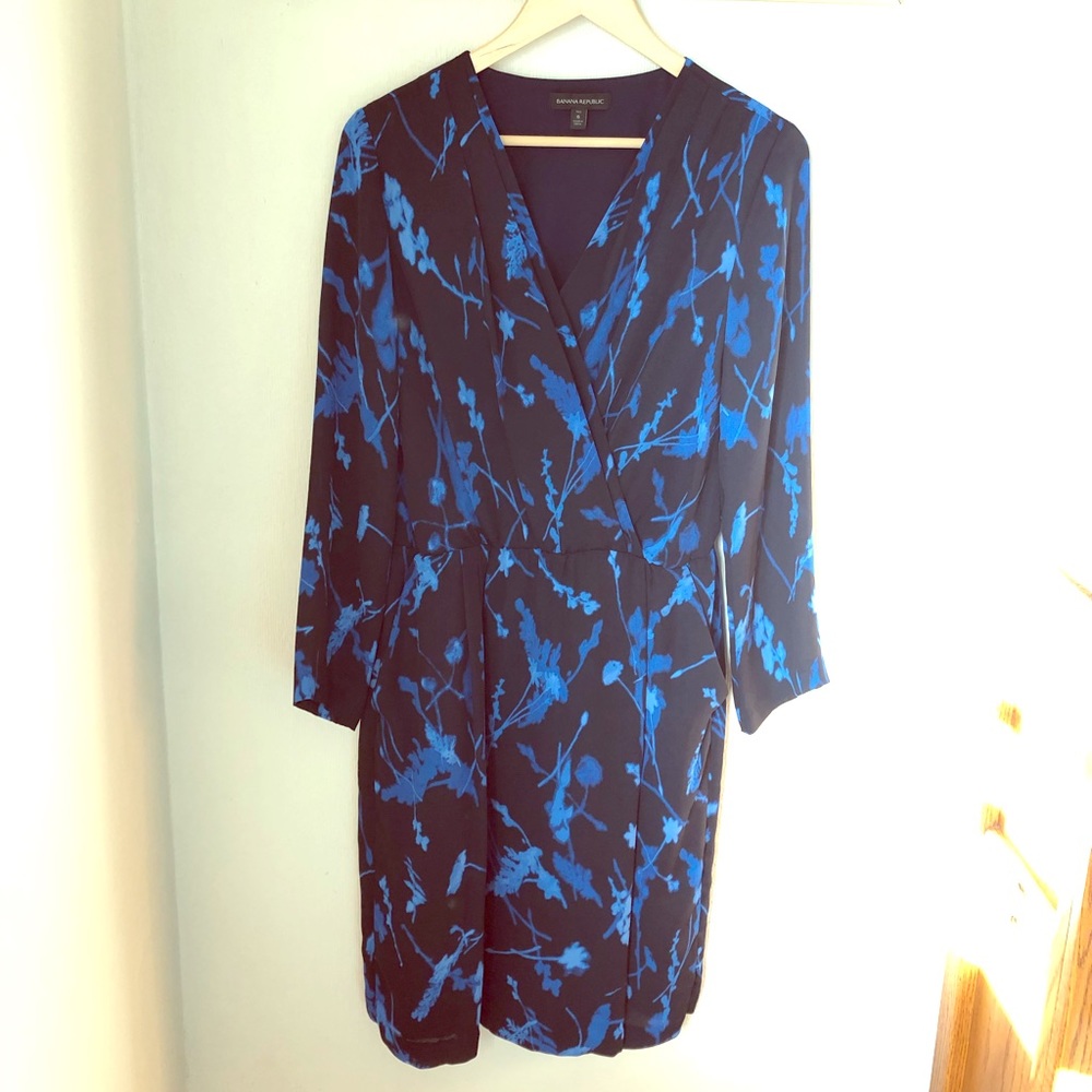 Banana Republic Blue Floral Dress